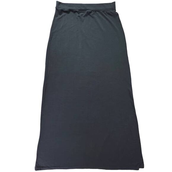 Ambiance Apparel Stretchy High Waist Maxi Skirt Ladies Small Charcoal Gray - Picture 2 of 10